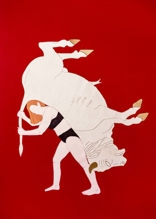 La Kunsthalle Mulhouse, Hannah Cooke, "Red Flag: Den Stier bei den Hörnern packen", 2023 © Hannah Cooke und/et VG Bild-Kunst